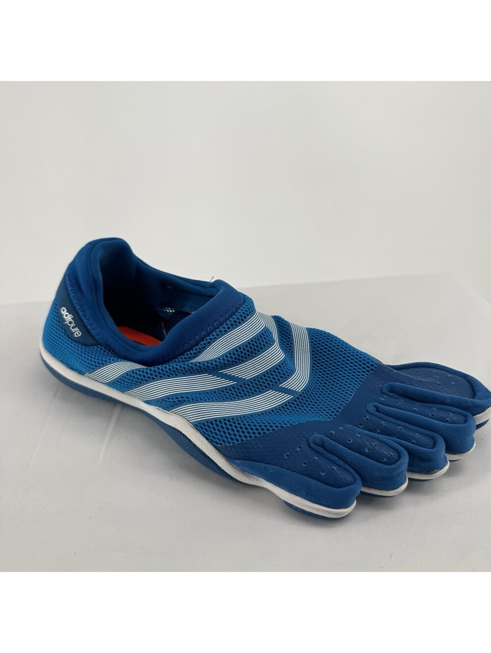 Adidas shoes mens 10 blue adipure trainer barefoot five toe athletic slip on